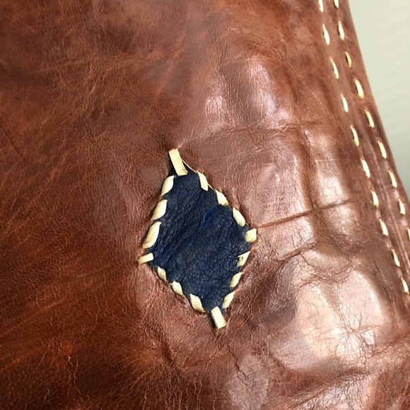 Handmade Leather Drawstring Backpack - Picture 5 of 5